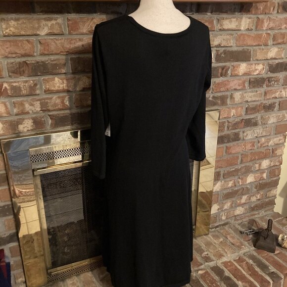 Worthington Black Knit Dress Size Large NWT - Picture 3 of 8